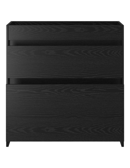 Mobiletto da Bagno Sotto Lavabo Rovere Nero 78,5 x 37,5 x 81 cm
