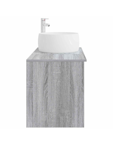 Set di mobili per il bagno 2 pcs Sonoma grigio