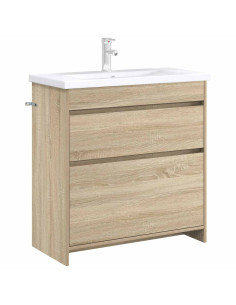 Mobiletto da Bagno Sotto Lavabo Rovere Sonoma 2