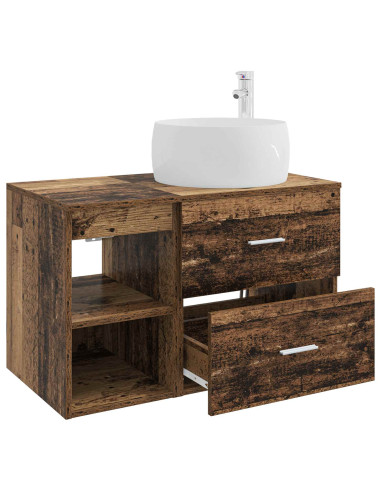 Set di mobili per il bagno 2 pcs Legno antico