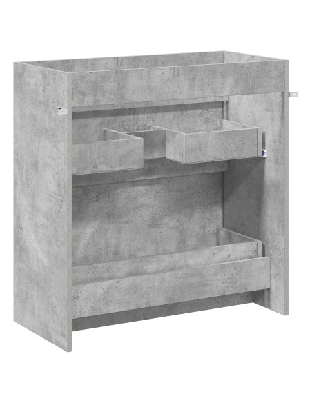 Mobiletto da Bagno Sotto Lavabo Grigio Cemento