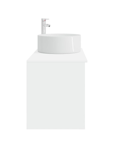 Set di mobili per il bagno 2 pcs Bianco Legno ingegnerizzato