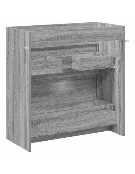 Mobiletto da Bagno Sotto Lavabo Sonoma grigio