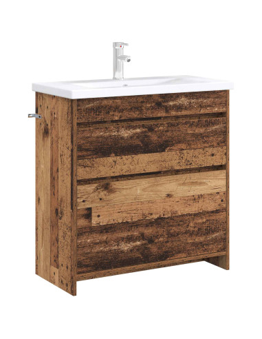 Mobiletto da Bagno Sotto Lavabo Legno antico