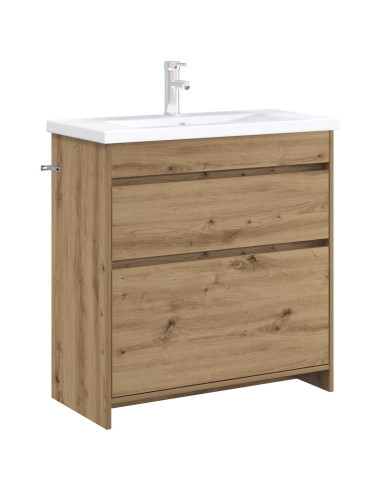 Mobiletto da Bagno Sotto Lavabo Rovere Artigianale