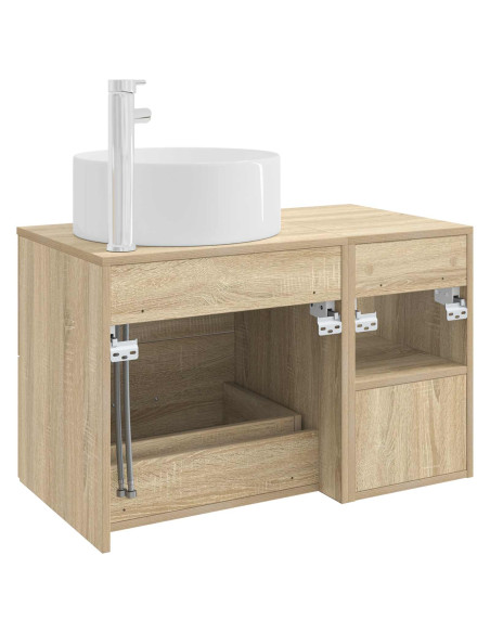 Set di mobili per il bagno 2 pcs Rovere Sonoma