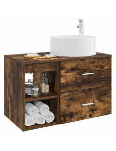 Set di mobili per il bagno 2 pcs Rovere Fumo 2