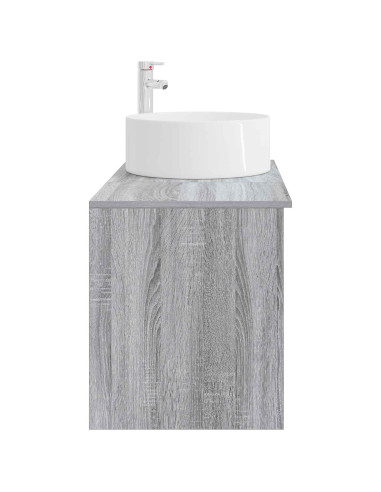 Set di mobili per il bagno 2 pcs Sonoma grigio