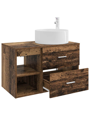 Set di mobili per il bagno 2 pcs Legno antico