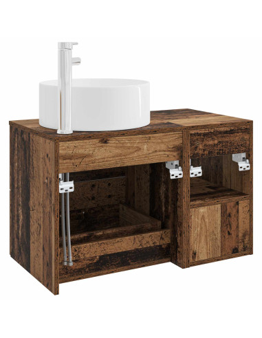 Set di mobili per il bagno 2 pcs Legno antico