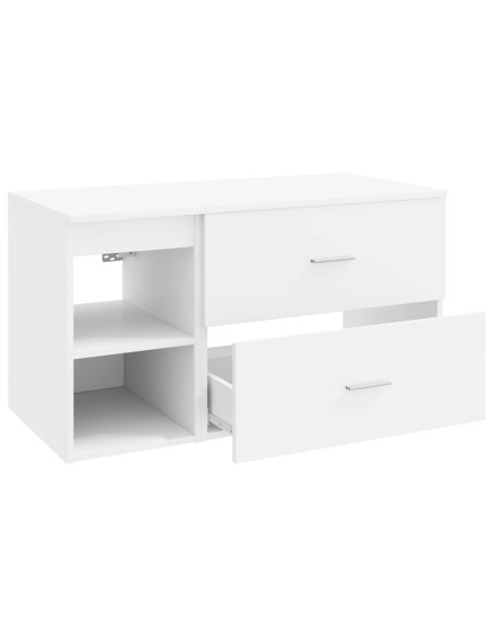Set di mobili per il bagno 2 pcs Bianco Legno ingegnerizzato