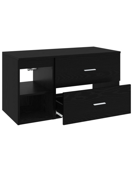 Set di mobili per il bagno 2 pcs Rovere Nero