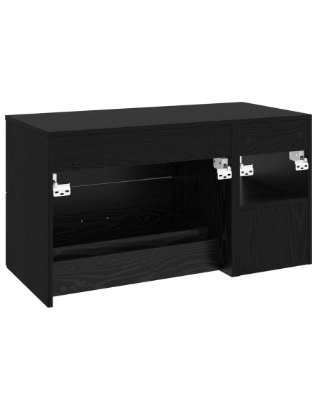 Set di mobili per il bagno 2 pcs Rovere Nero