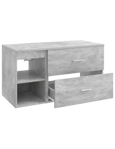 Set di mobili per il bagno 2 pcs Grigio Cemento