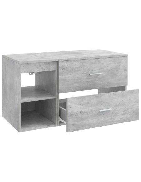 Set di mobili per il bagno 2 pcs Grigio Cemento