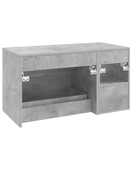 Set di mobili per il bagno 2 pcs Grigio Cemento