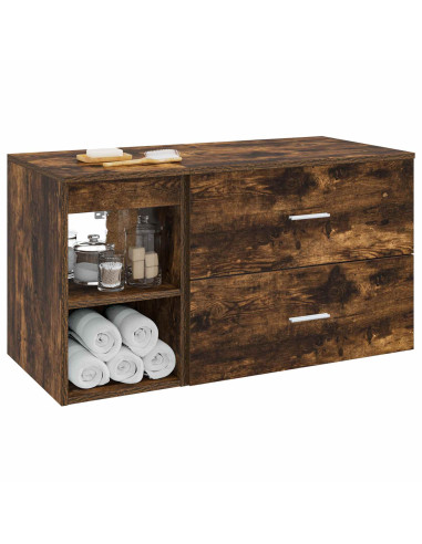 Set di mobili per il bagno 2 pcs Rovere Fumo