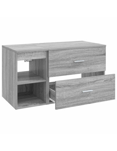 Set di mobili per il bagno 2 pcs Sonoma grigio