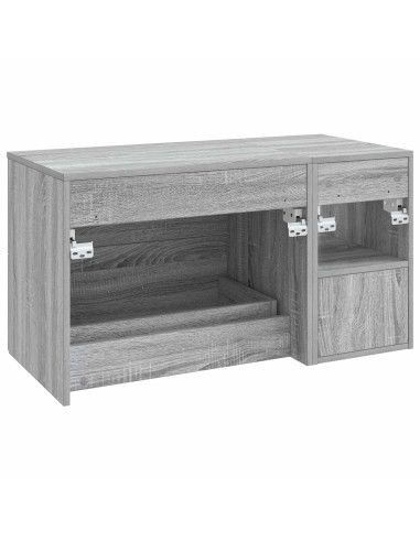 Set di mobili per il bagno 2 pcs Sonoma grigio