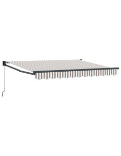 Tenda retrattile Grigio chiaro e bianco 5 x 3 m