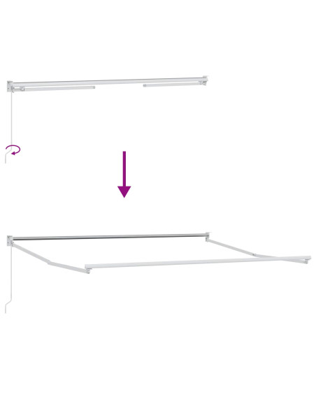 Tenda retrattile Sabbia 5 x 3 m 100% Poliestere e Alluminio