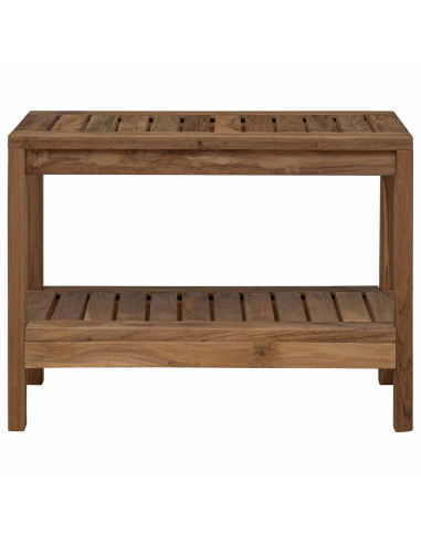 Tavolino da Bagno Naturale 60 x 30 x 45 cm Legno di teak solido