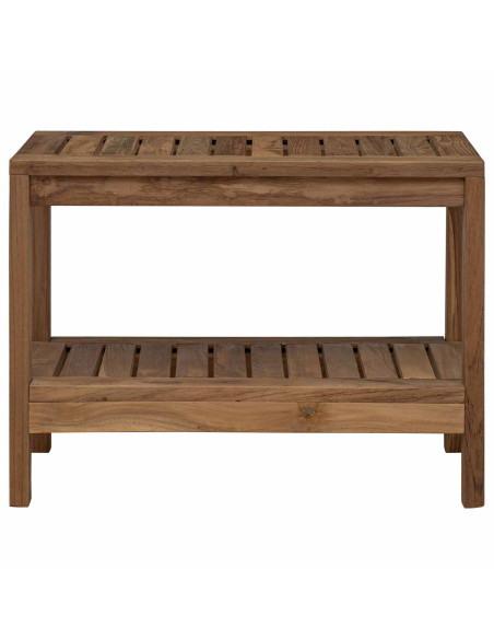 Tavolino da Bagno Naturale 60 x 30 x 45 cm Legno di teak solido