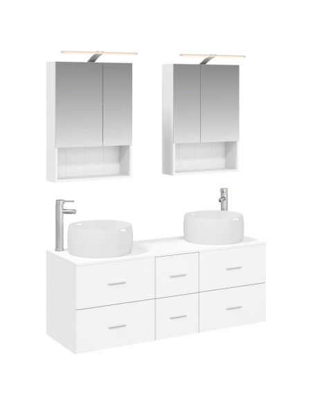 Set di mobili per il bagno 5 pcs Bianco