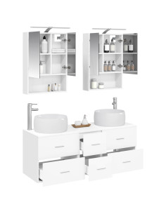 Set di mobili per il bagno 5 pcs Bianco 2