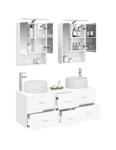 Set di mobili per il bagno 5 pcs Bianco