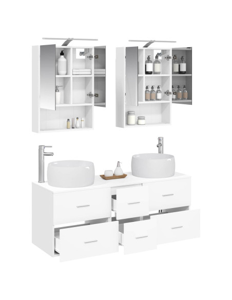 Set di mobili per il bagno 5 pcs Bianco