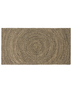 Tappeti per area Naturale e Nero 100 x 200 cm Juta