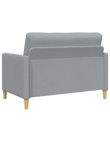 Set di Divani con Storage 2 pcs Grigio Chiaro Poliestere