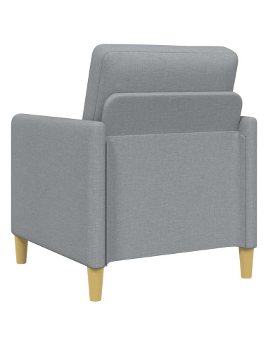 Set di Divani con Storage 2 pcs Grigio Chiaro Poliestere