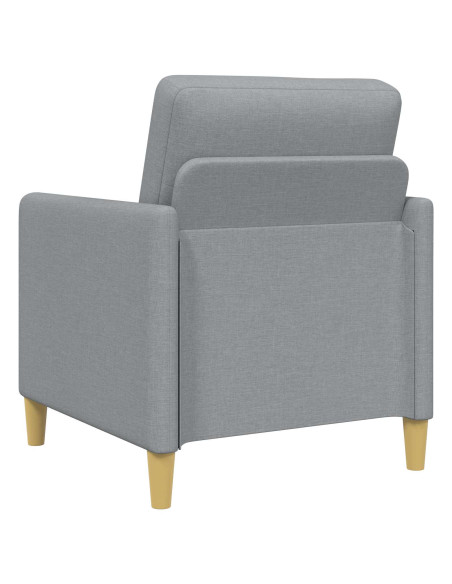 Set di Divani con Storage 2 pcs Grigio Chiaro Poliestere