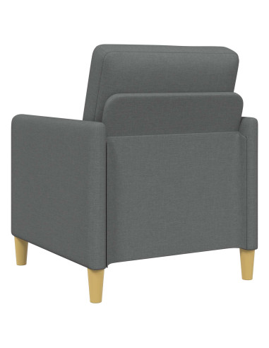 Set di Divani con Storage 2 pcs Grigio Scuro Poliestere