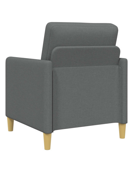 Set di Divani con Storage 2 pcs Grigio Scuro Poliestere