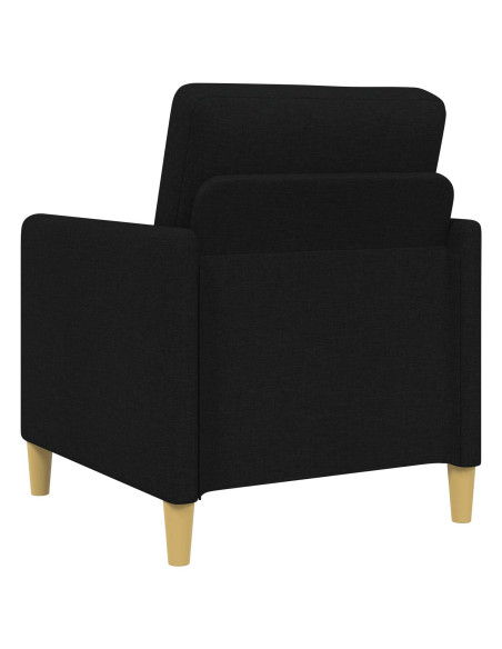 Set di Divani con Storage 2 pcs Nero Poliestere