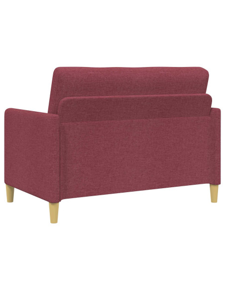 Set di Divani con Storage 2 pcs Rosso Vino Poliestere