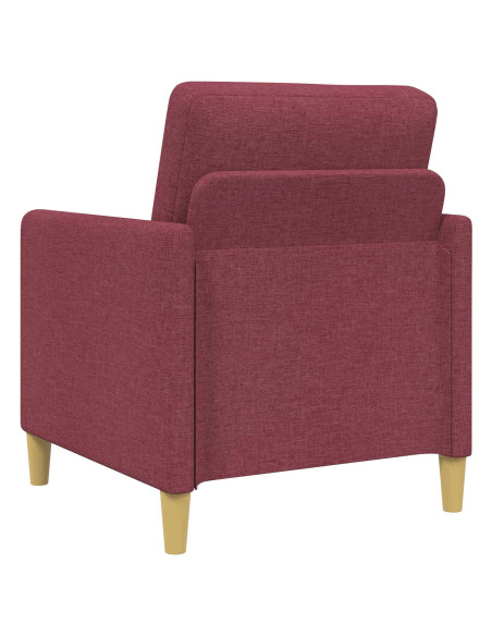 Set di Divani con Storage 2 pcs Rosso Vino Poliestere