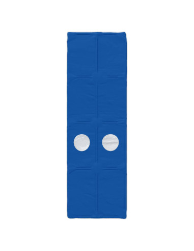 Letto con Tunnel 3 pcs Bianco e Blu Legno ingegnerizzato