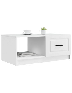 Tavolino da salotto Bianco 90 x 50 x 37 cm Legno ingegnerizzato 2