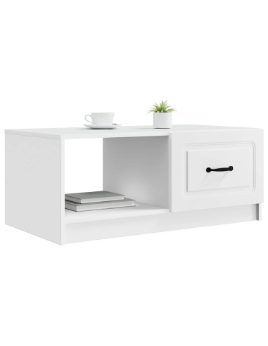 Tavolino da salotto Bianco 90 x 50 x 37 cm Legno ingegnerizzato