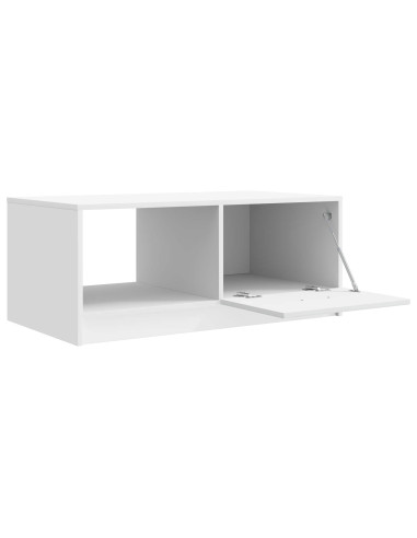 Tavolino da salotto Bianco 90 x 50 x 37 cm Legno ingegnerizzato