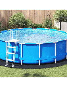 Telo per Fondo Piscina Nero Ø 366 cm Tessuto Non Tessuto
