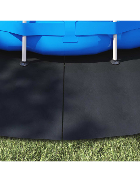 Telo per Fondo Piscina Nero Ø 500 cm Tessuto Non Tessuto