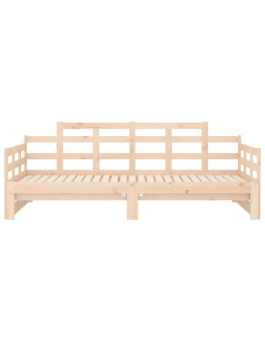 Dormeuse Estraibile in Legno Massello di Pino 2x(80x200) cm