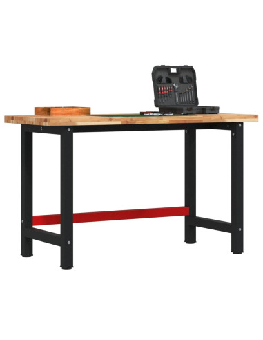 Banco da Lavoro 140x60x83 cm Legno Massello Acacia Rettangolare