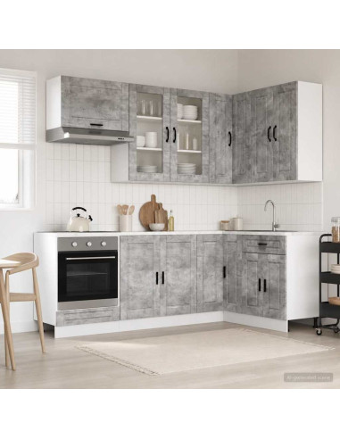 Unità Cucina PORTO 8 pcs Grigio Cemento Legno ingegnerizzato