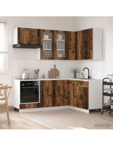 Unità Cucina PORTO 8 pcs Legno antico Legno ingegnerizzato